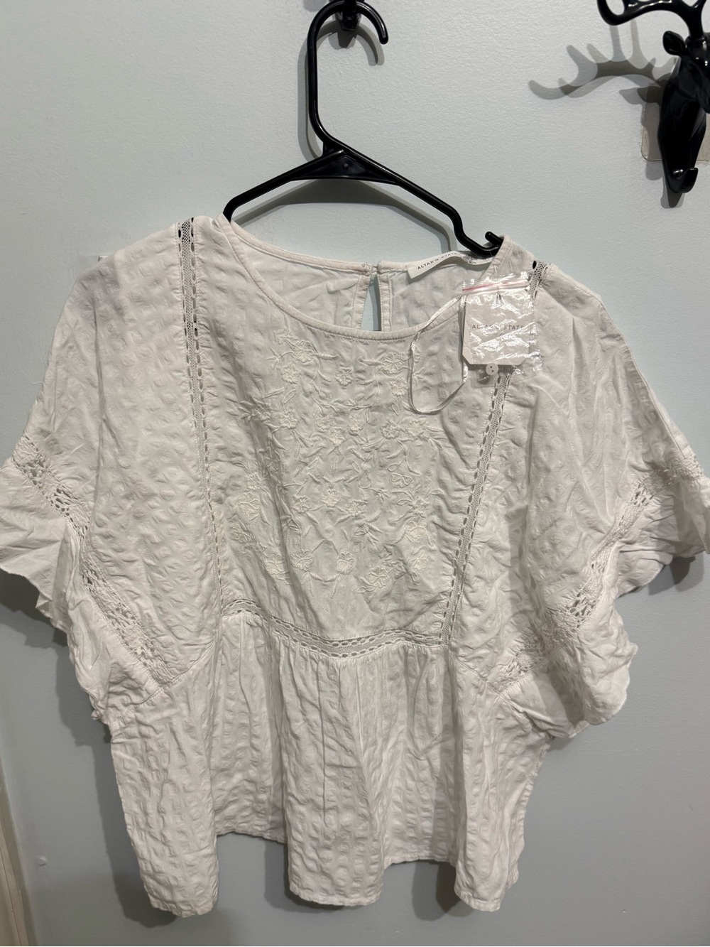 Altar'd State White Embroidered Amberlyn Embroidered Top
